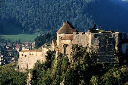 France, Doubs, castle of Joux at Cluse Mijoux