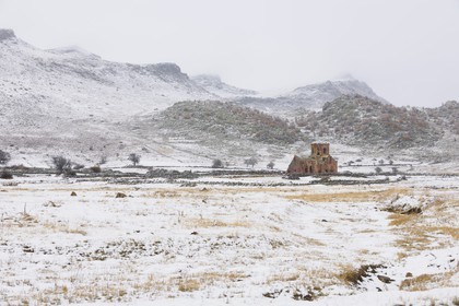 Turquie, Anatolie Centrale, province de Aksaray, Cappadoce classée Patrimoine Mondial de l'UNESCO, Güzelyurt, église Rousse ou Rouge (Kizil Kilise) du 7è siècle