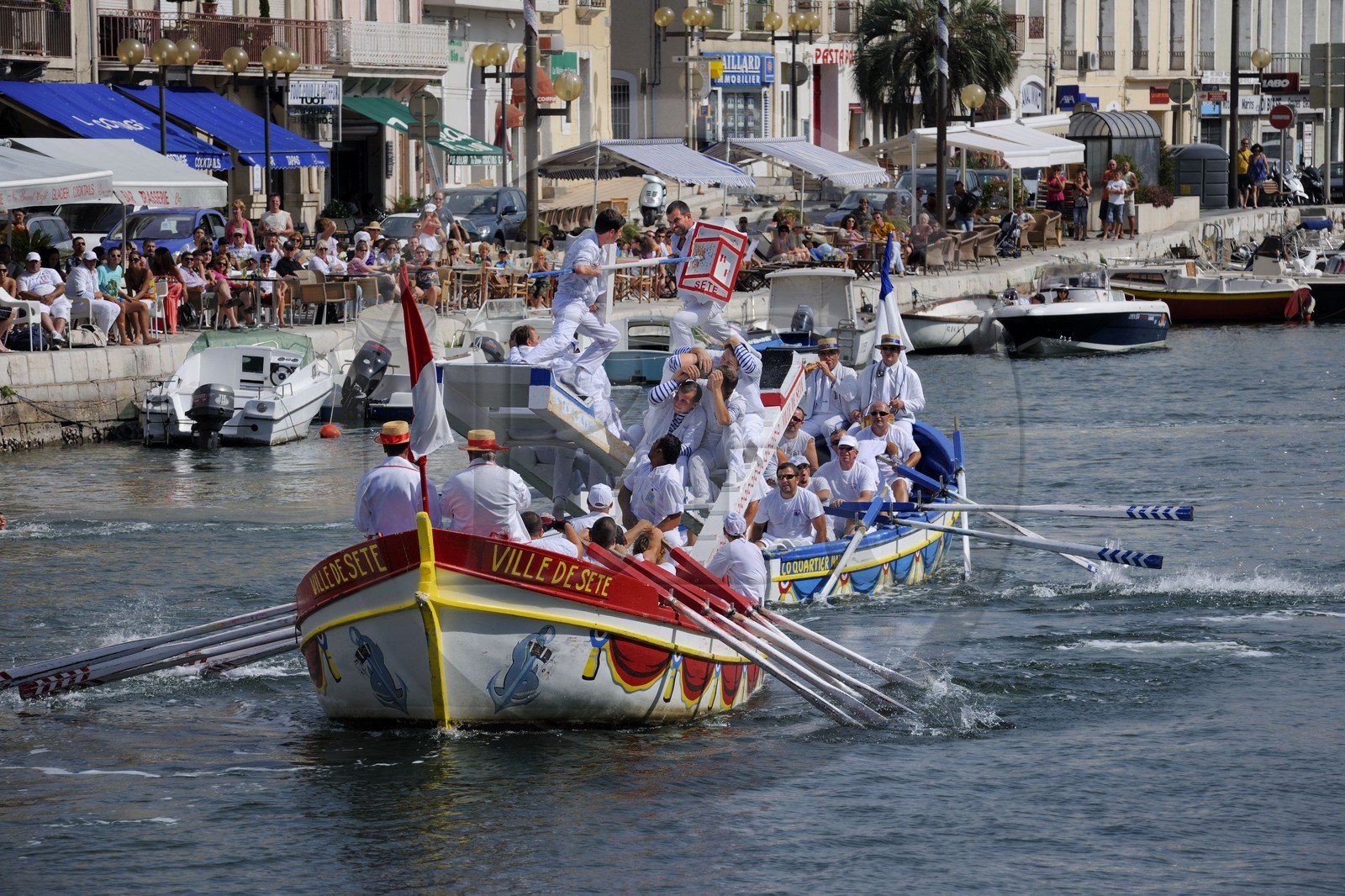 France, Hérault (34), Sète, canal Royal, fête de la Saint Louis, joutes sètoises