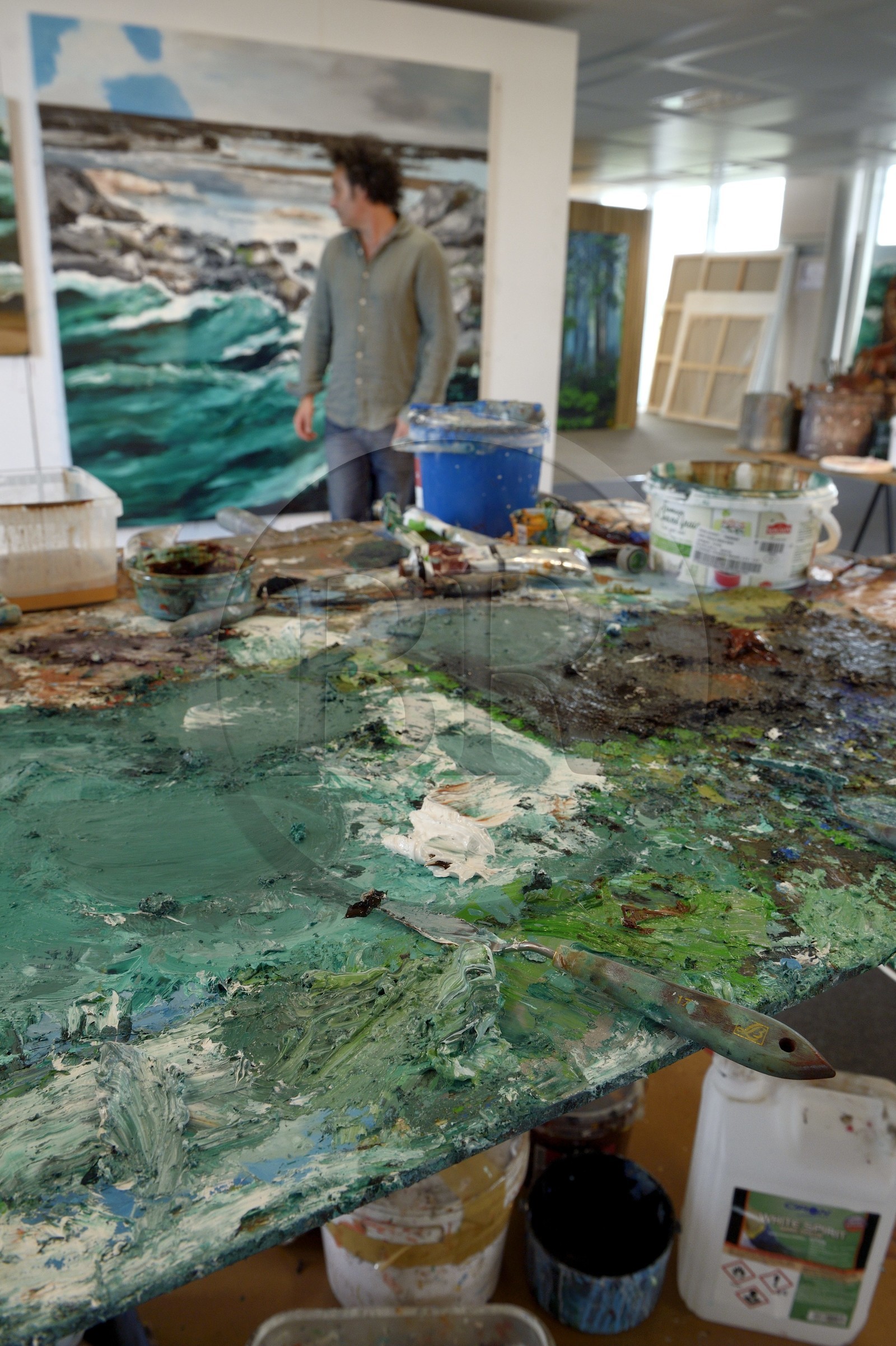 France, atelier de Fred Kleinberg au sein de l'entreprise Manutant