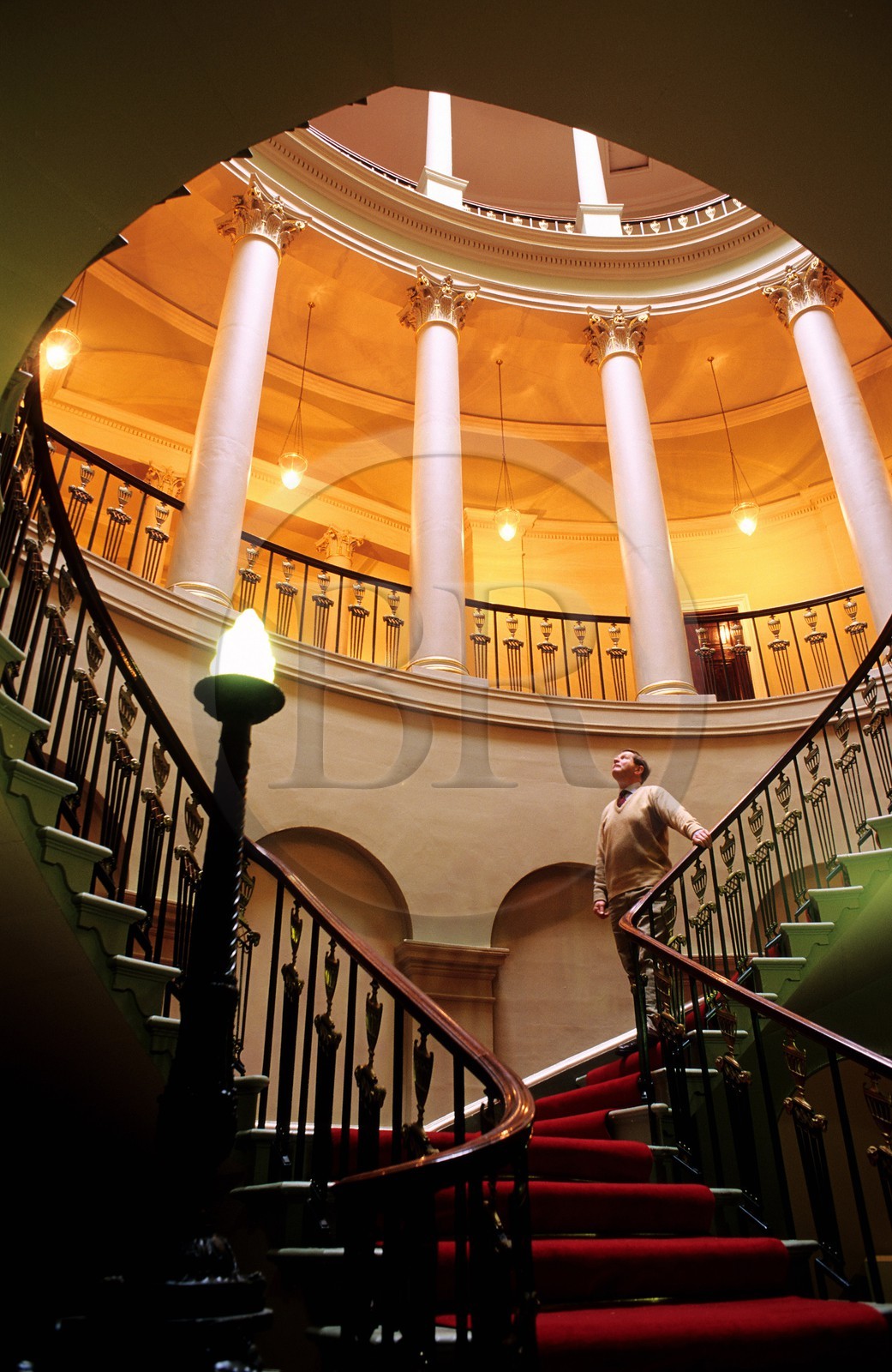Royaume-Uni, Ecosse, South Ayrshire, escalier d'honneur du Culzean Castle