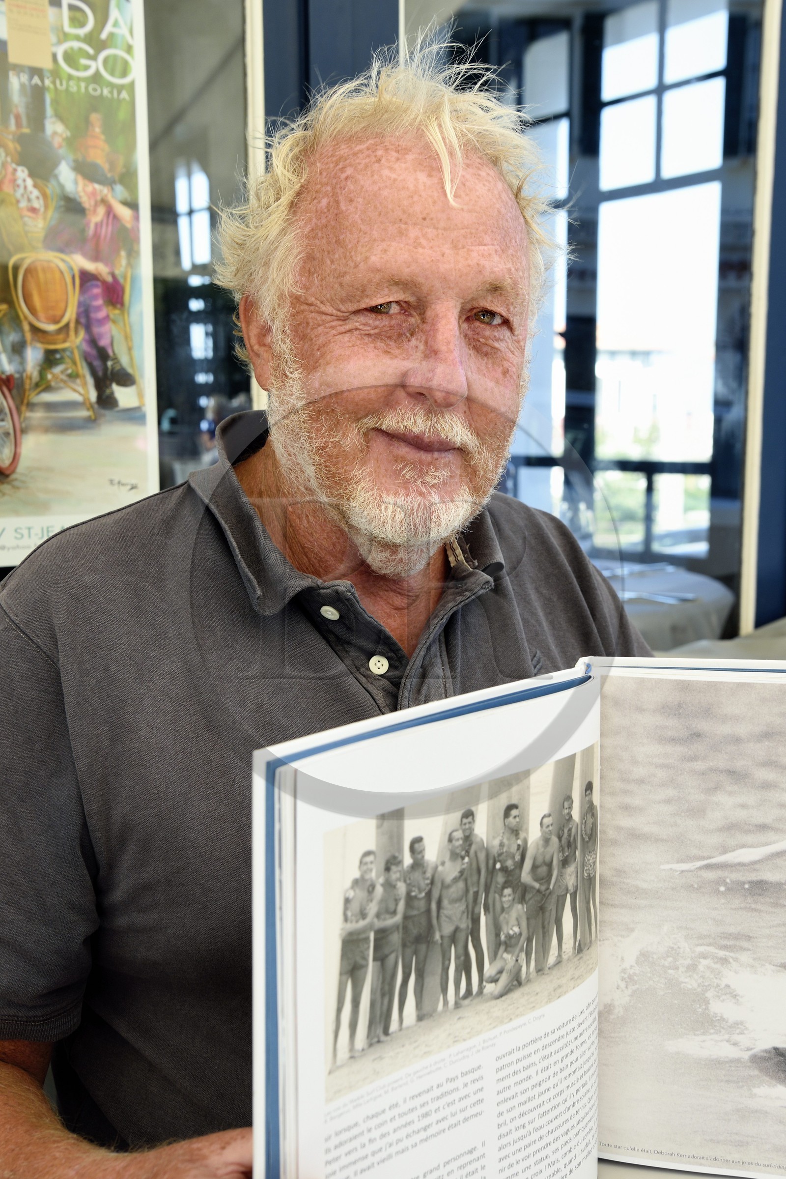 France, Pyrénées-Atlantiques (64), la côte du Pays-Basque, Guéthary, le journaliste, écrivain et réalisateur Alain Gardinier