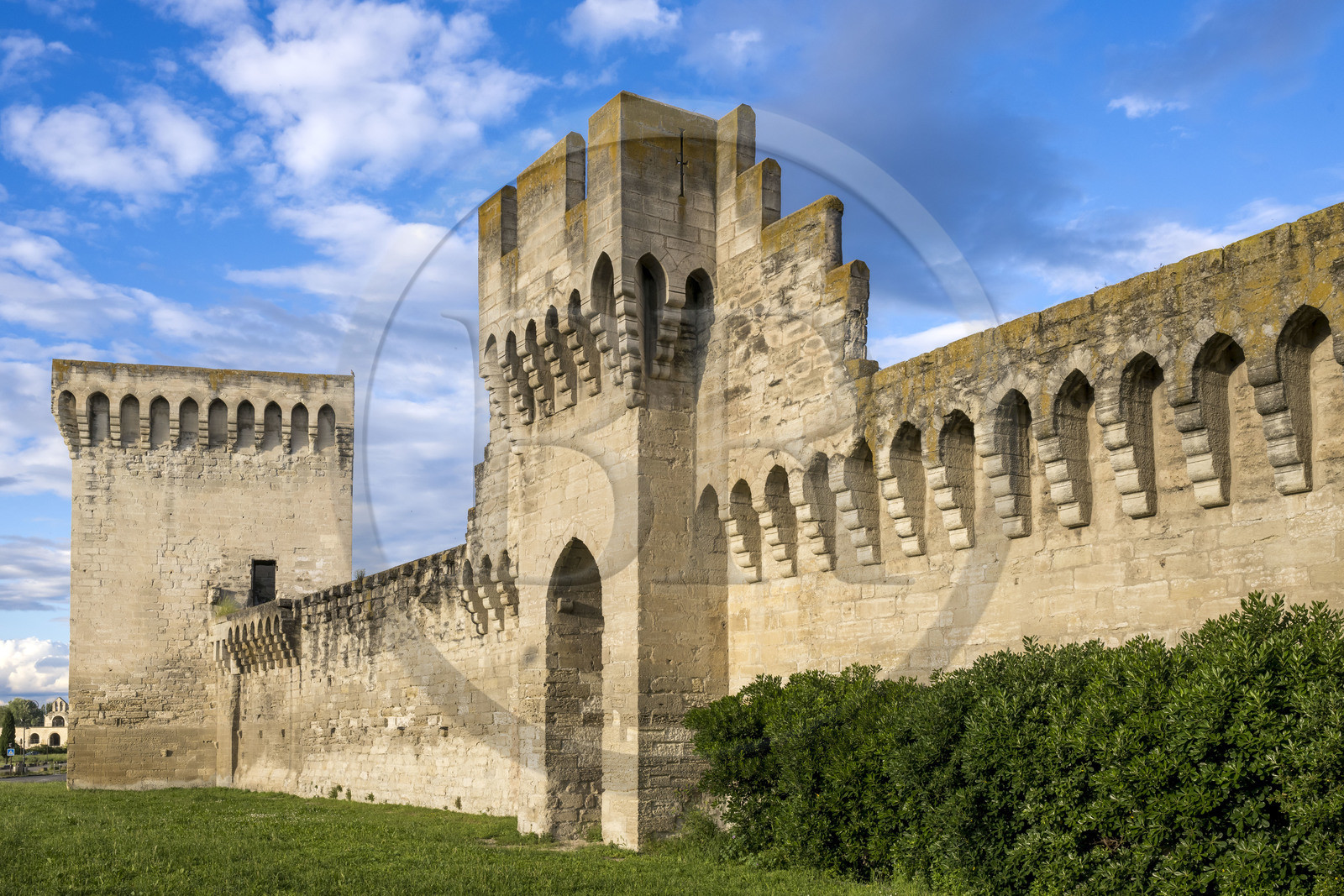 France, Vaucluse (84), Avignon, les remparts sur les bords du Rhône