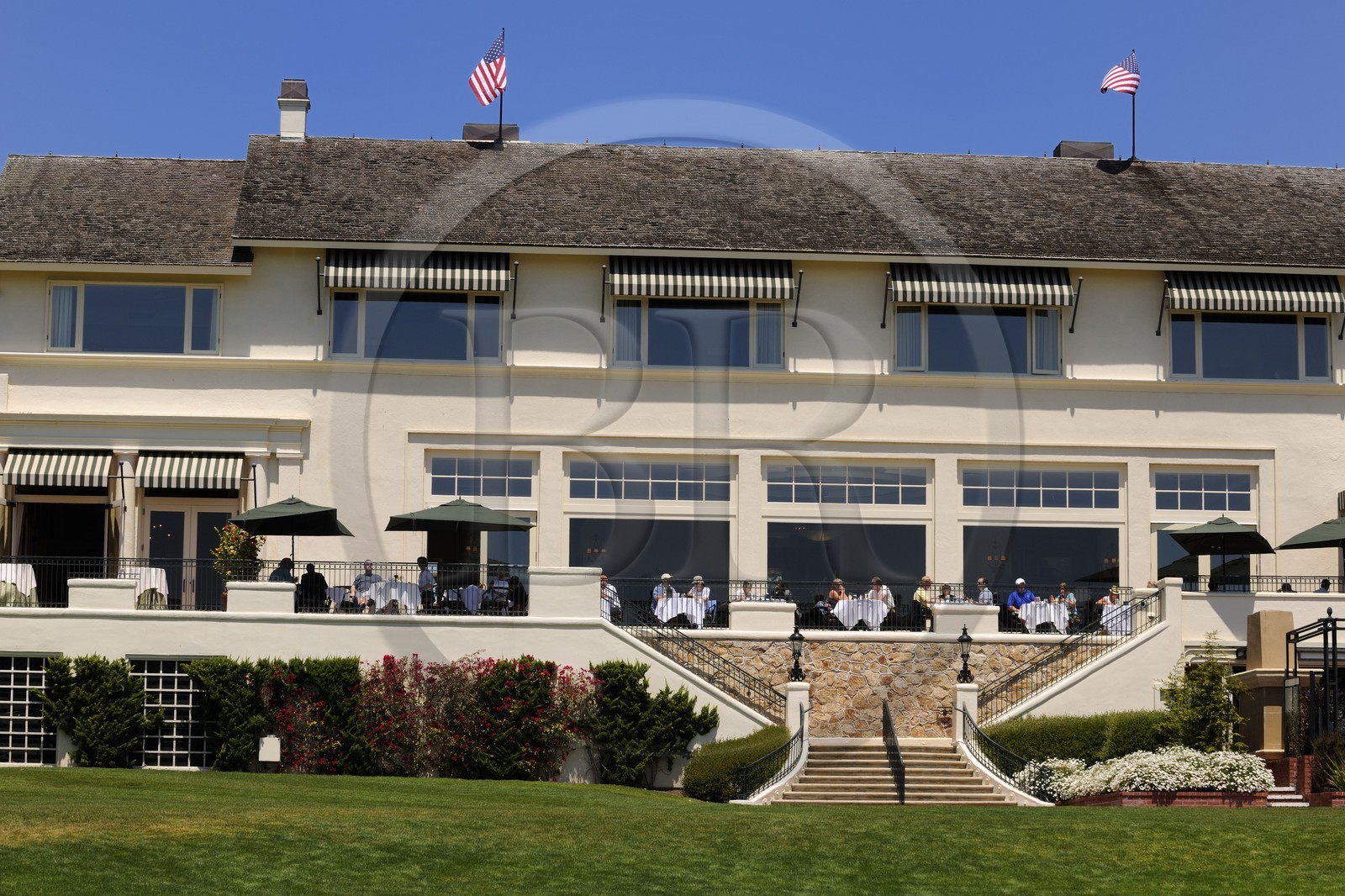 Etats-Unis, Californie, 17 mile drive, restaurant du golf de Peeble Beach