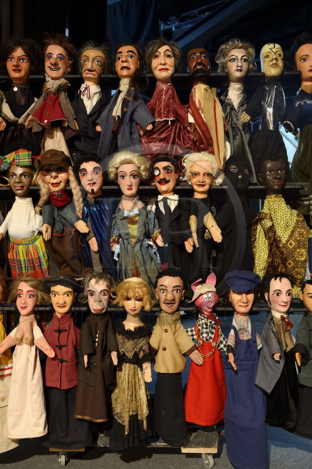 France, Rhône (69), Lyon, Guignol de Lyon, personnages du théâtre des marionnettes