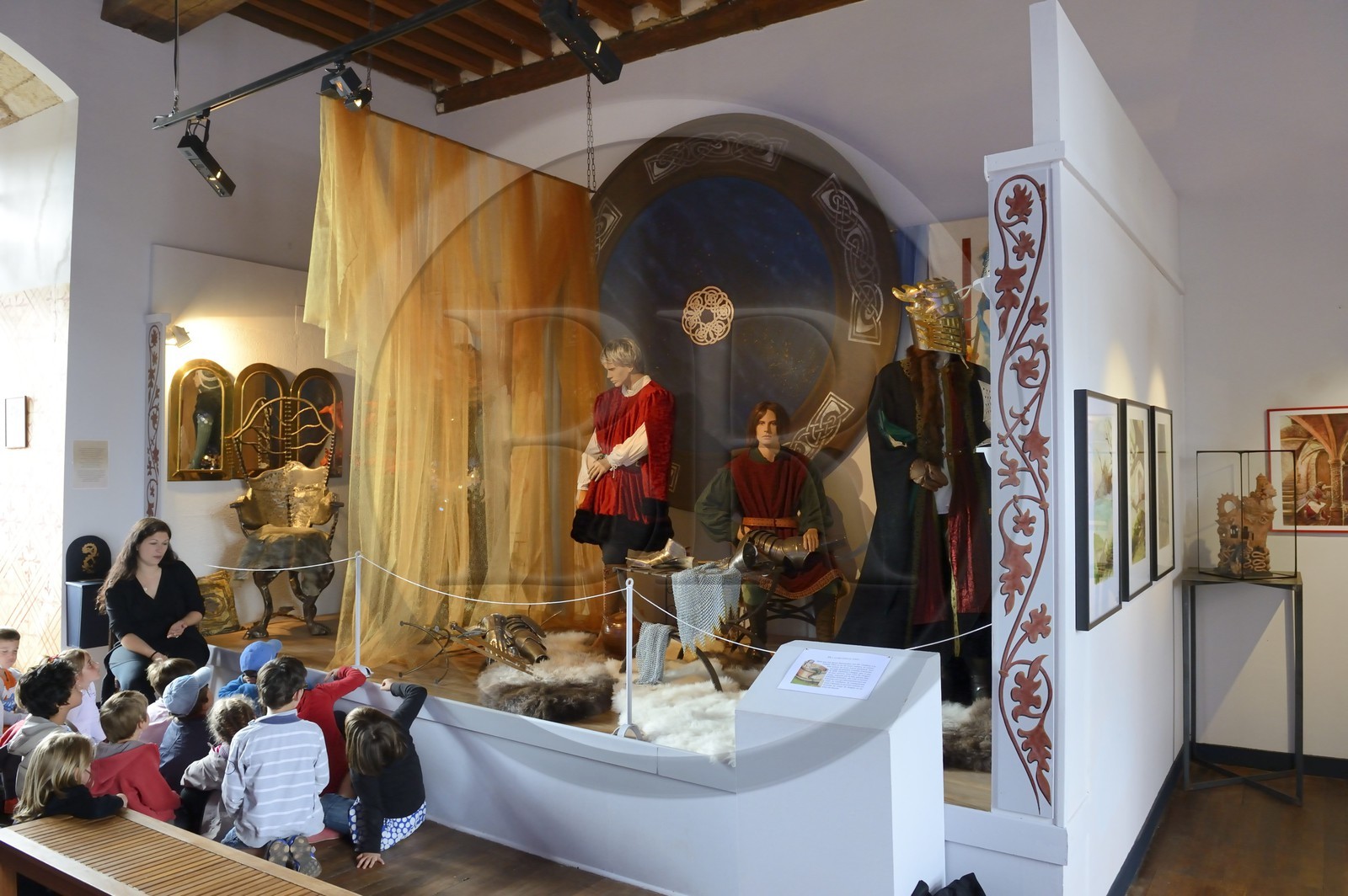 France, Morbihan (56), forêt de Brocéliande, Concoret, le château de Comper qui abrite les expositions du Centre de l'imaginaire arthurien