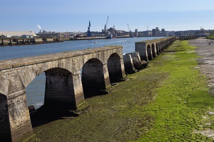France, Pyrenees Atlantiques, Basque Country, Anglet, mouth of the Adour river, access to the sea for the port of Bayonne