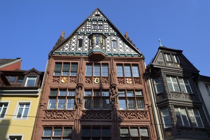 Allemagne, Bade-Wurtemberg, Fribourg en Brisgau, batiment neo-gothique au 229 Kaiser-Joseph Strasse