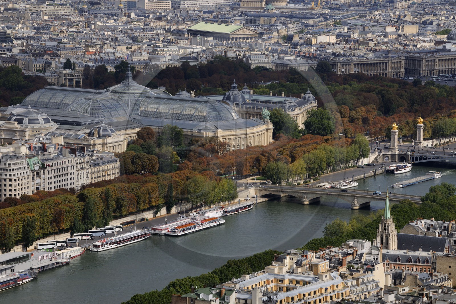France, Paris (75), les rives de la Seine classées Patrimoine Mondiale de l'UNESCO, le Grand Palais
