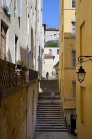 France, Rhone, Lyon, historical site listed as World Heritage by UNESCO, La Croix Rousse District, passage Thiaffait