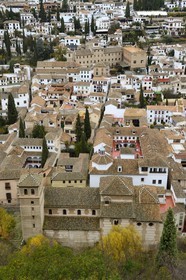 Spain, Andalusia, Granada, Albaicin District listed as World Heritage by UNESCO and San Pedro y San Pablo church