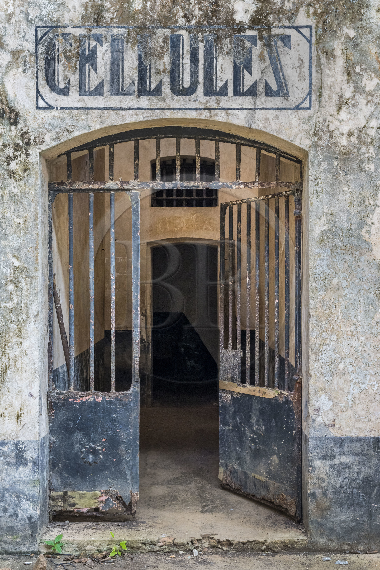 France, Guyane, Kourou, Iles du Salut, Ile Royale, le quartier disciplinaire du bagne pour les condamnés récalcitrants