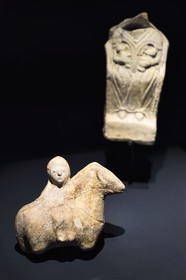 Switzerland, canton of Valais, Martigny, Pierre Gianadda Foundation, Epona, Gallic mother goddess riding a horse (terracotta)
