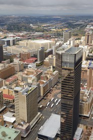 Afrique du Sud, province de Gauteng, Johannesburg, CBD (Central Business District), vue du centre ville depuis la tour du Carlton Center, Gandhi Square
