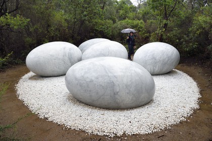 France, Var (83), Iles d'Hyères, parc national de Port Cros, Ile de Porquerolles, la Fondation Carmignac, La Couvée (2018) de Nils Udo