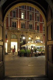Italy, Lombardy, Milan, the Via Dante at the output of the Piccolo Teatro