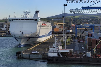 Italy, Lazio, Civitavecchia, the port of Rome, ferry dock