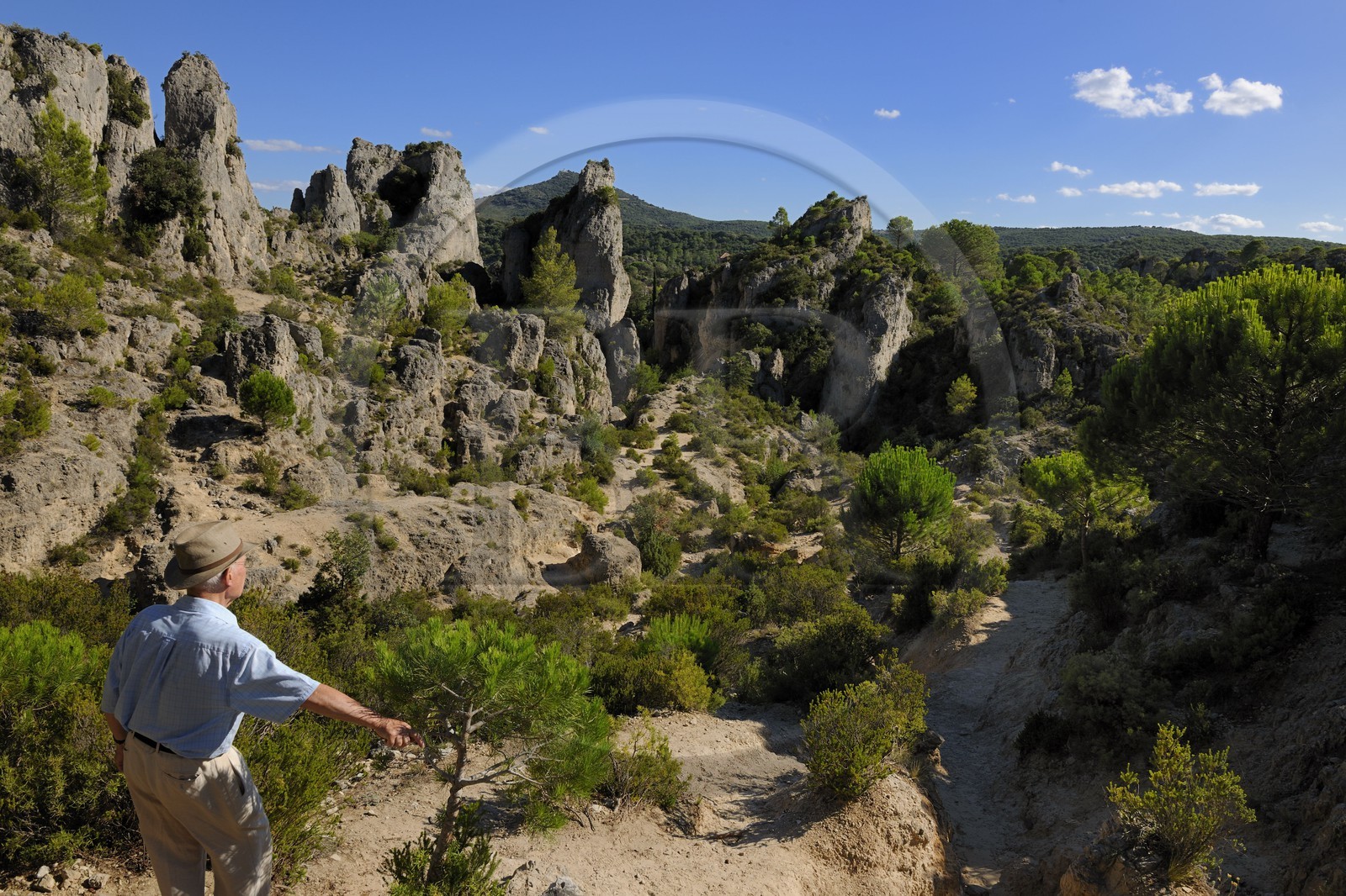 France, Hérault (34), Cirque de Mourèze, rochers dolomitiques