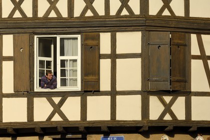 France, Bas Rhin (67), Strasbourg, quartier de la Petite France, maisons à colombage