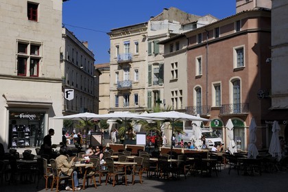 France, Gard, Nimes, the place aux Herbes