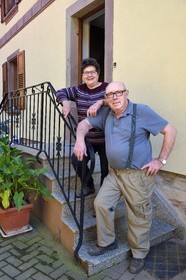 France, Bas Rhin, Fessenheim-Le-Bas, Ferme Weckel, Helene and Leon Weckel