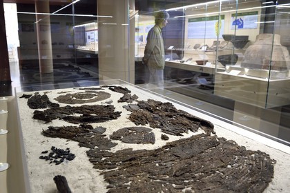 France, Corse du Sud, Sartene, corsican Museum of Prehistory and Archaeology, .basketworks of Scaffa Piana (Poggio d'Oletta in Haute Corse) dating from about 3400 BC