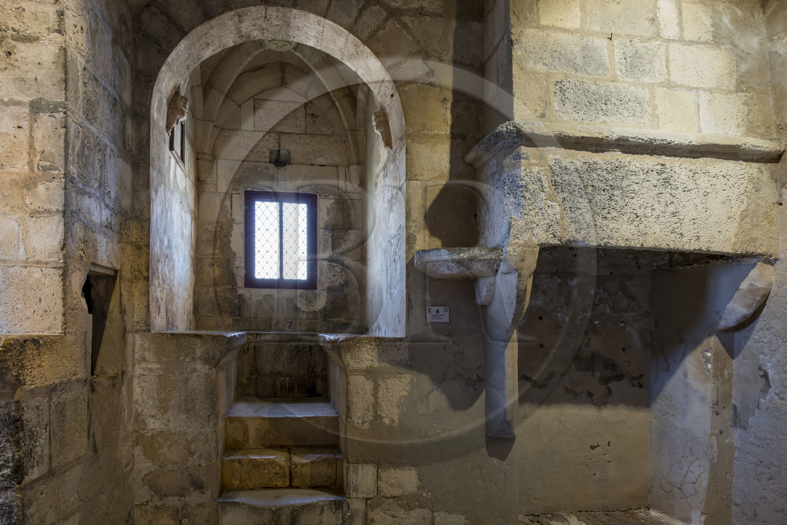 France, Charente-Maritime (17), La Rochelle, la Tour Saint-Nicolas, Salle de veille du capitaine