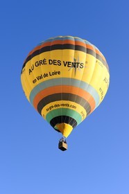 France, Loir et Cher, Loire Valley listed as World Heritage by UNESCO, Chateau de Chambord, air balloon taking off