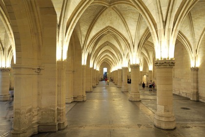 France, Paris (75), Ile de la Cité, la Conciergerie dans le Palais de Justice, la salle des Gens d'armes (1302)