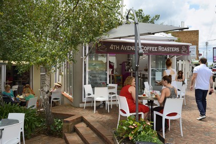 South Africa, Gauteng Province, Johannesburg, 4th Avenue in Parkhurst district, one of Johannesburg's hot spots for dining and shopping