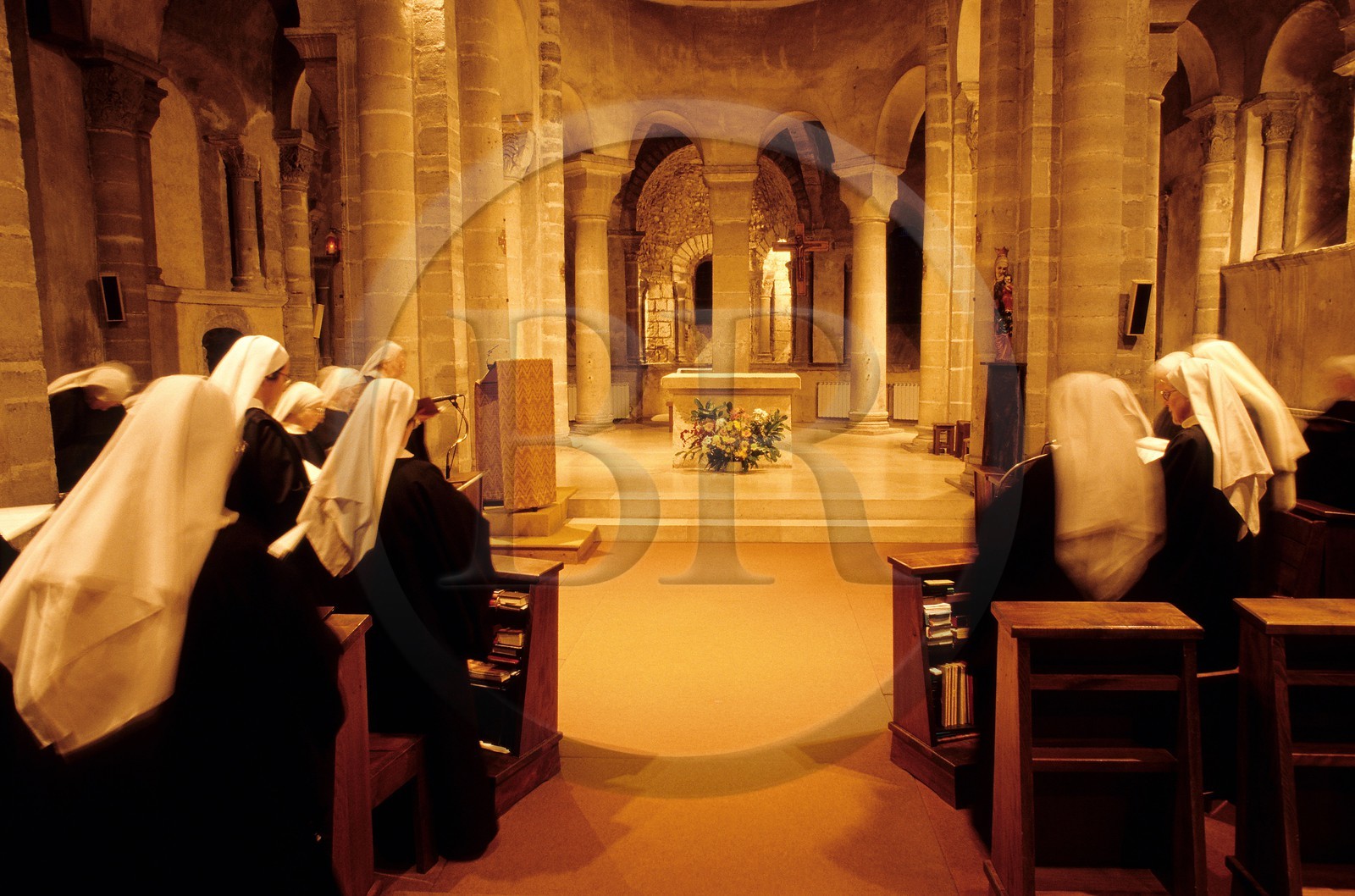 France, Allier (03), office religieux en l' Abbaye Saint-Vincent de Chantelle