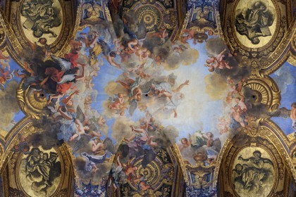 France, Yvelines (78), château de Versailles, classé Patrimoine Mondial de l'UNESCO, la Chapelle Royale, la voûte de la chapelle
