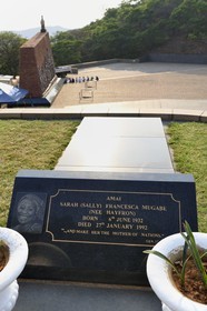 Zimbabwe, Harare, cimetière et le monument national pour commémorer la guérilla du Front patriotique tués pendant la guerre du Bush de Rhodésie du Sud, la tombe de la première épouse du président Robert Mugabe