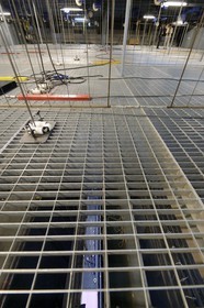 France, Paris (75), Opéra Garnier, le gril qui surplombe les cintres dans la cage de scène