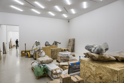 France, Vaucluse, Avignon, Collection Lambert, Museum of Contemporary Art, preparation of an exhibition