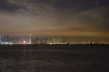 Panama, Panama City, the waterfront and skyscrapers