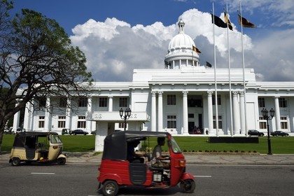 Sri Lanka, Western Province, Colombo District, Colombo, the former city hall the White House in the Viharamahadevi park