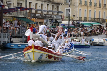 France, Hérault (34), Sète, canal Royal, fête de la Saint Louis, joutes sètoises