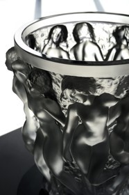 France, Bas-Rhin, Wingen-sur-Moder, Lalique museum, Bacchantes crystal vase, created in 1927