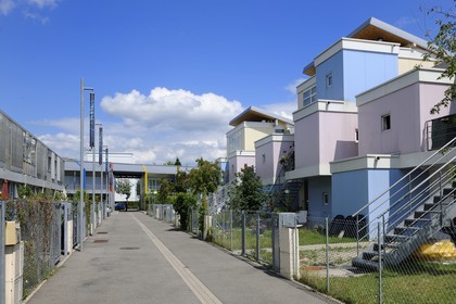 France, Haut-Rhin (68), Mulhouse, la Cité Manifeste de la Somco (Société mulhousienne des Cités ouvrières), passage des lauriers
