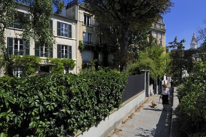 France, Paris (75), la Butte Montmartre, l'allée des Brouillards où vécut Auguste Renoir