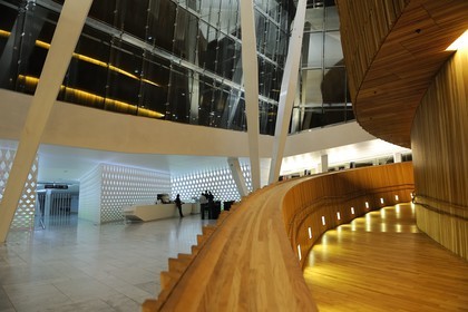 Norway, Oslo, docks district of Bjorvika, the new opera house by Snohetta architects