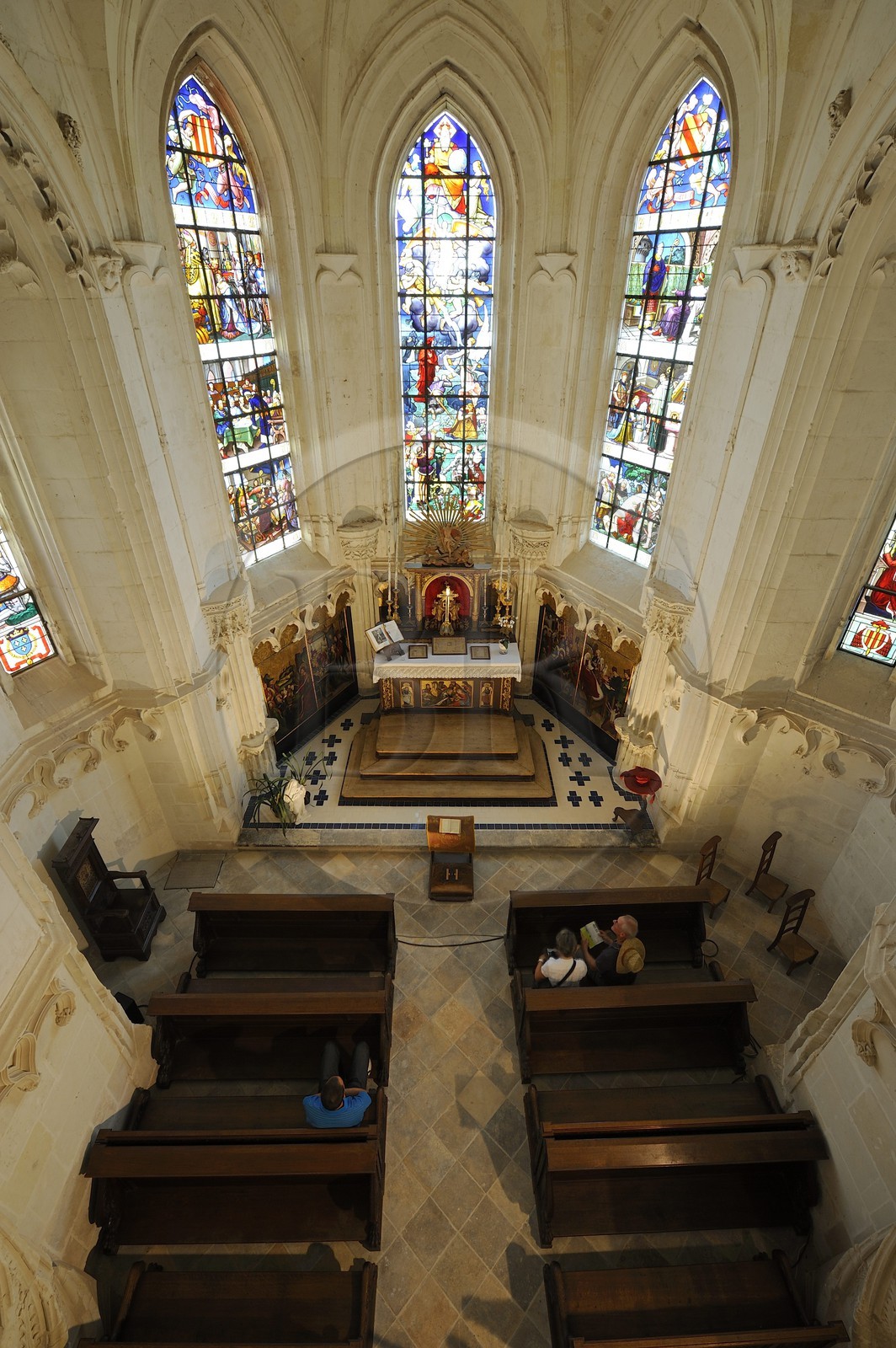 France, Loir-et-Cher (41), Vallée de la Loire classée Patrimoine Mondial de l'UNESCO, château de Chaumont-sur-Loire, la chapelle