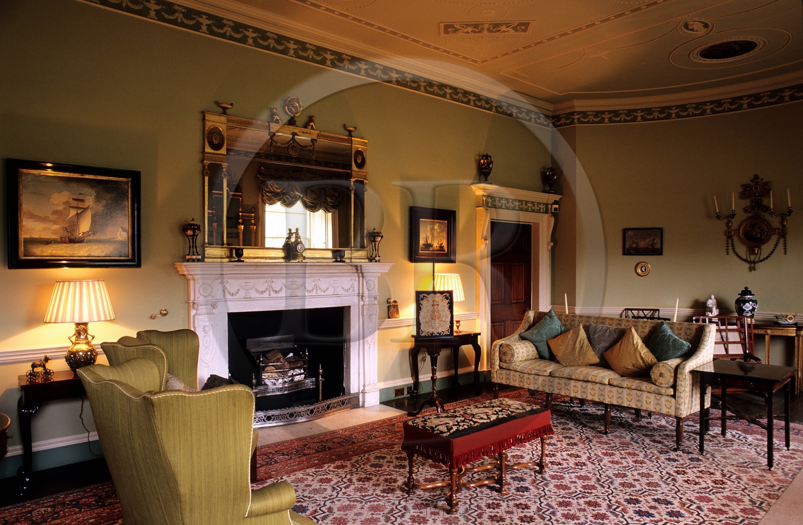 Royaume-Uni, Ecosse, South Ayrshire, un des salons de Culzean Castle