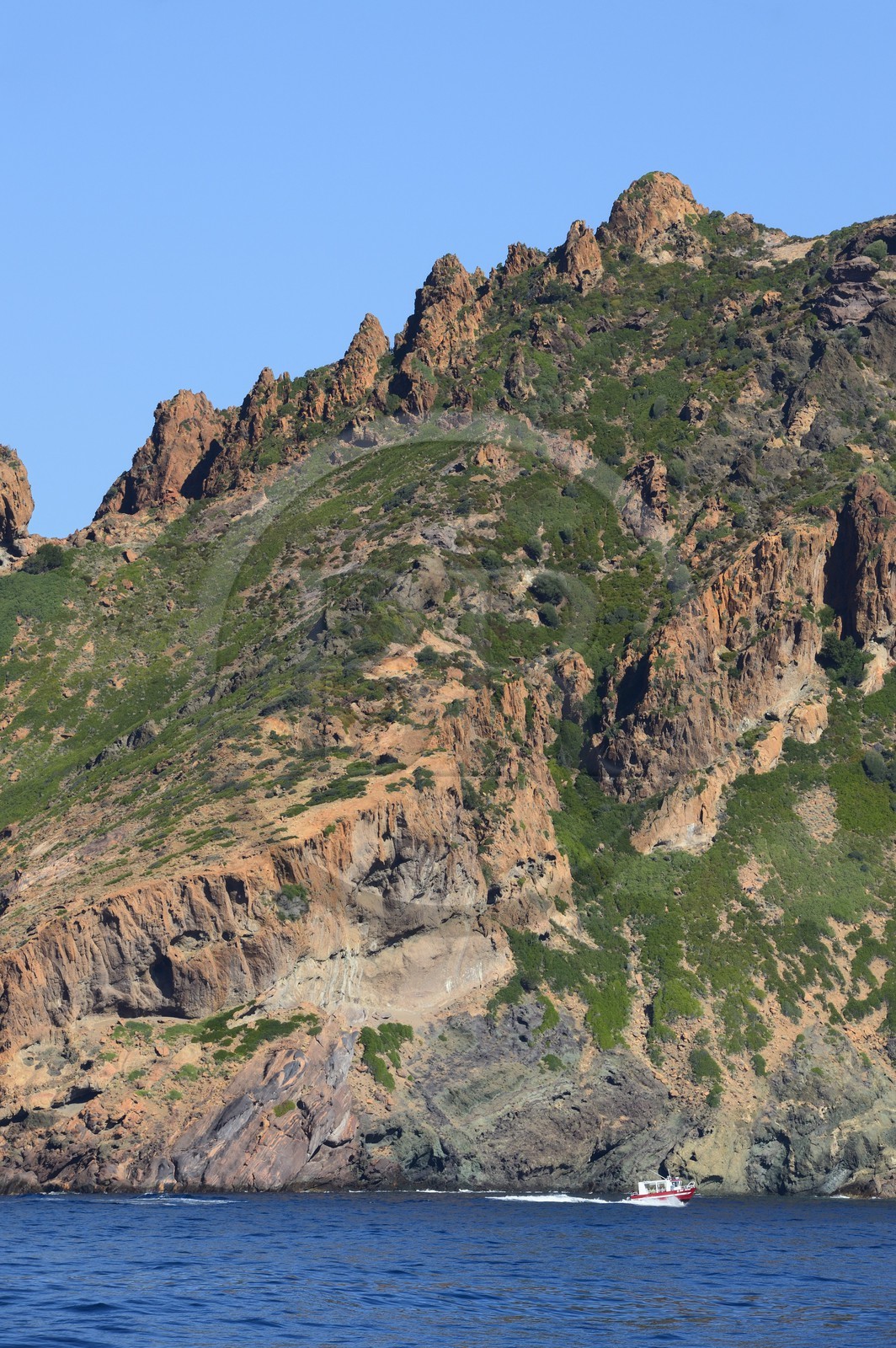 France, Corse-du-Sud (2A), Golfe de Porto, classé Patrimoine Mondial de l'UNESCO, Réserve naturelle de Scandola