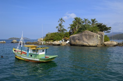 Brésil,  Etat de Rio de Janeiro, Baie de Paraty, ile de Catimbau