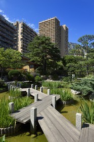Principality of Monaco, Monaco, Monte-Carlo, the Japanese garden by landscape architect Yasuo Beppu