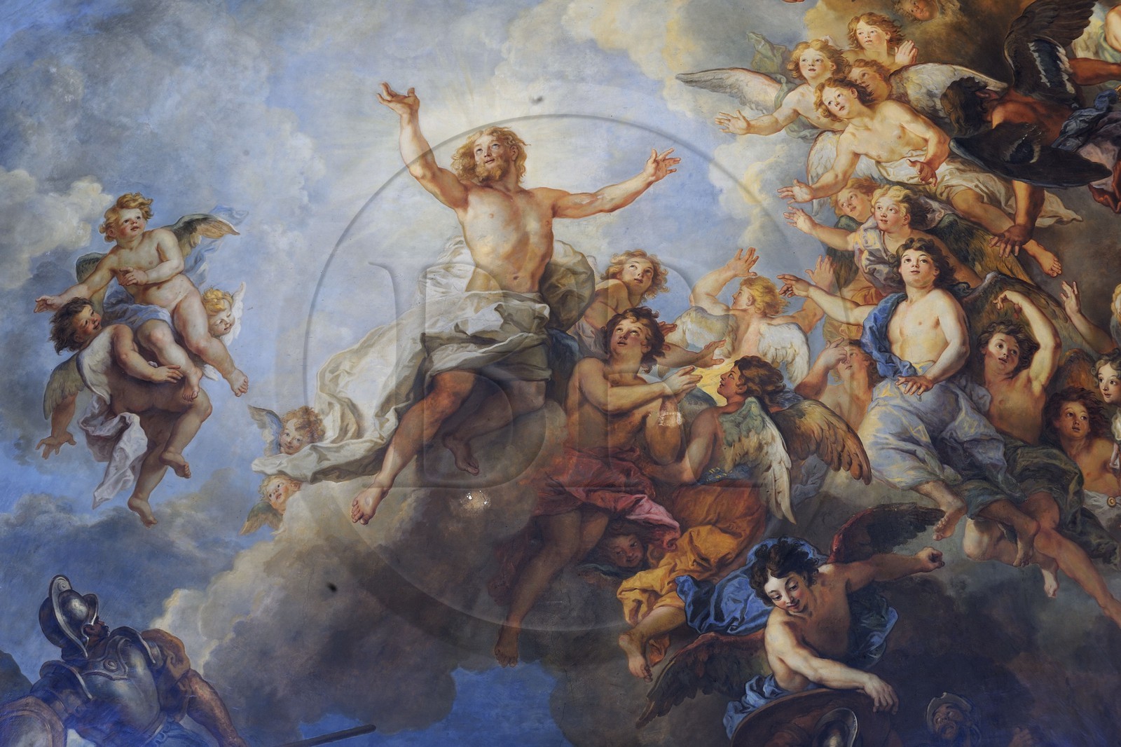 France, Yvelines (78), château de Versailles, classé Patrimoine Mondial de l'UNESCO, la Chapelle Royale, la voûte de la chapelle