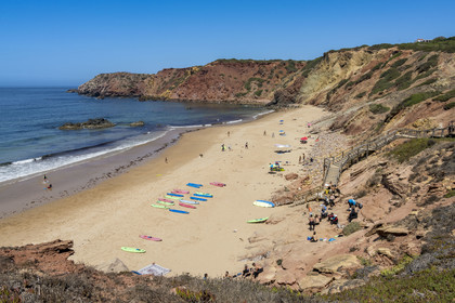 Portugal, Algarve, West Atlantic coast, Praia do Amado surfers' beach