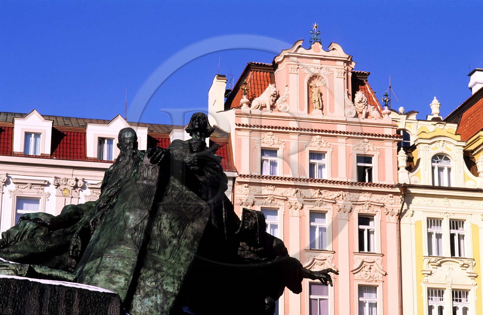 République Tchèque, Prague, la place de la vieille ville, le monument à Jan Hus République Tchèque, Prague, la place de la vieille ville, le monument à Jan Hus